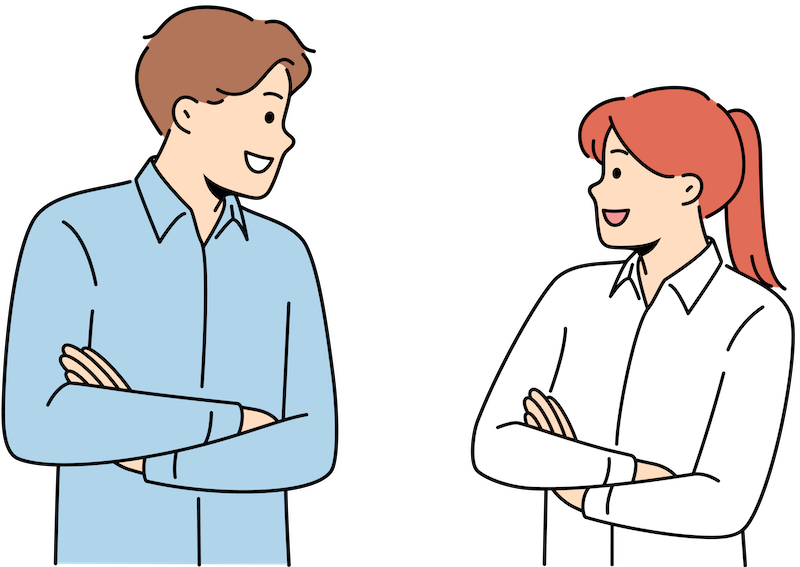 couple talking isolated